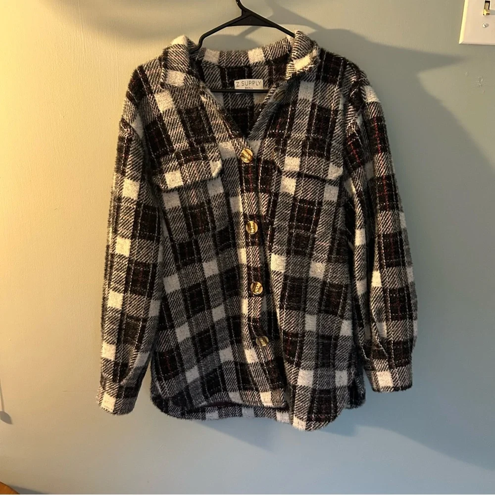 Z Supply Plaid Tucker “Shacket” - Picture 1 of 5